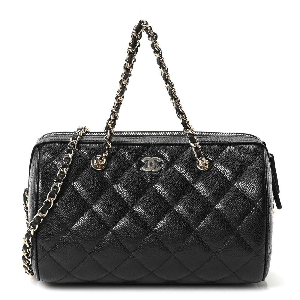 Chanel Caviar Quilted Barrel Clutch #337477C55B